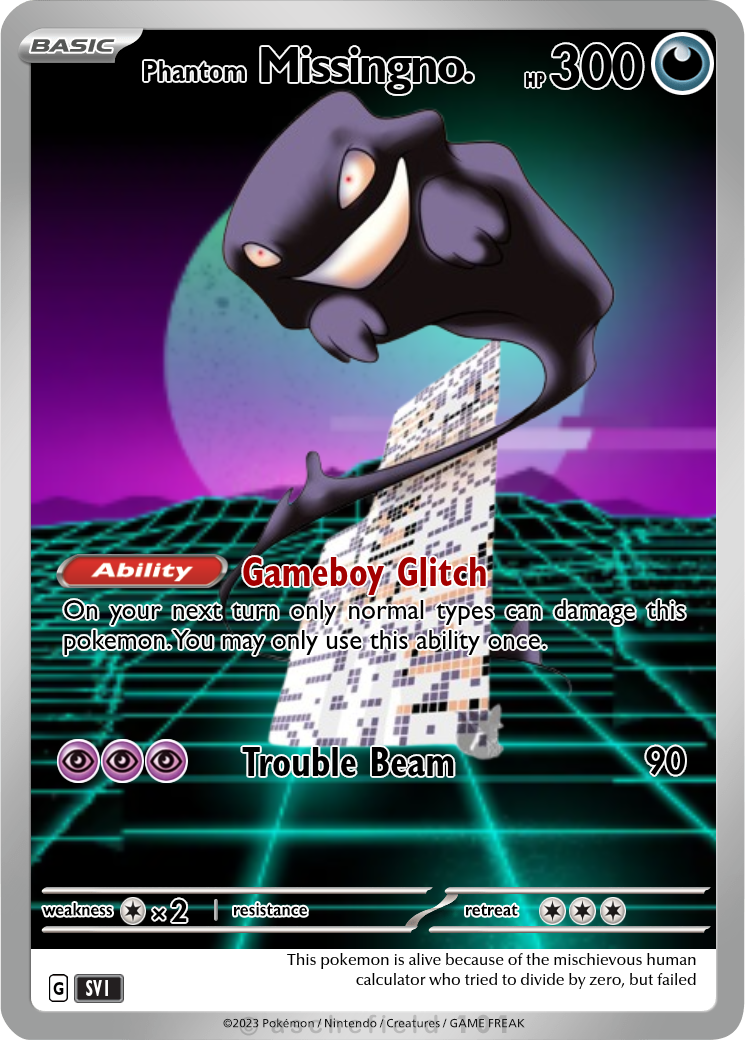 pokemon missingno card Japanese – ViciousProxies Custom Gen 1 Missingno Pokemon