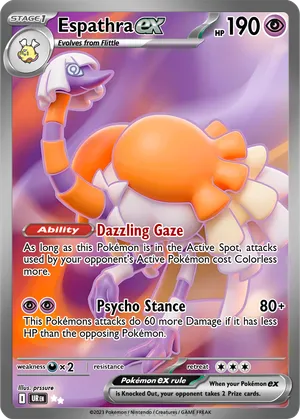 espathra pokemon card Espathra ex | Paldean Fates