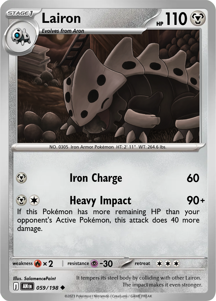 lairon pokemon card (53/123) [Mysterious Treasures] perfect for serious collectors and enthusiasts of the Pokmon Trading Card Game. Pokemon Card 