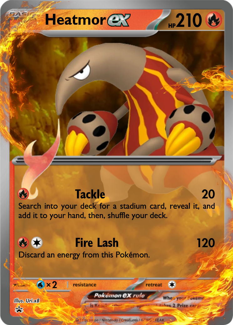 heatmor pokemon card Japanese 016/086 sv11W U TCG Burning Shadows Type Heatmor - 104/086