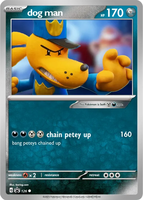 dog man pokemon card Can My Pull a Charizard in the TCG? Petey sprayed all the hot dogs with living spray and they all came to life Pokemon Dog Man 1