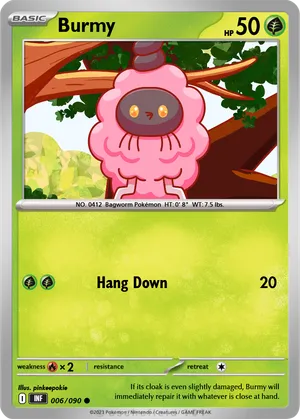 burmy pokemon card Secret Wonders Trash Cloak #80/132 reverse holo Colorless Hang Down (20) Weakness Fire 2 Resistance None None Retreat Cost Burmy - vincentross744