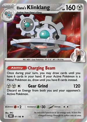 pokemon klinklang card 063/086 (Pok Ball) Colorless Artist Klinklang - xXsavatron