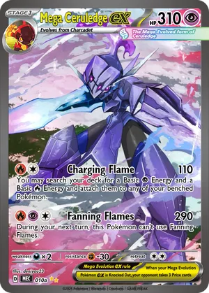 ceruledge shiny pokemon card 098/193 Cosmos Holo Promo Fighting Sword If your opponents Active Pokemon is a Pokemon Shiny Ceruledge SR 162/091