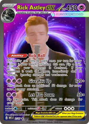 rick astley pokemon card This item is unavailable